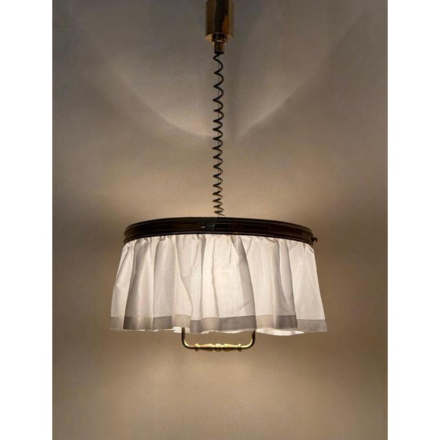 Austrian Brass Pendant attributed to Kalmar, Loos Manner, 1980s For Sale - Image 6 of 18