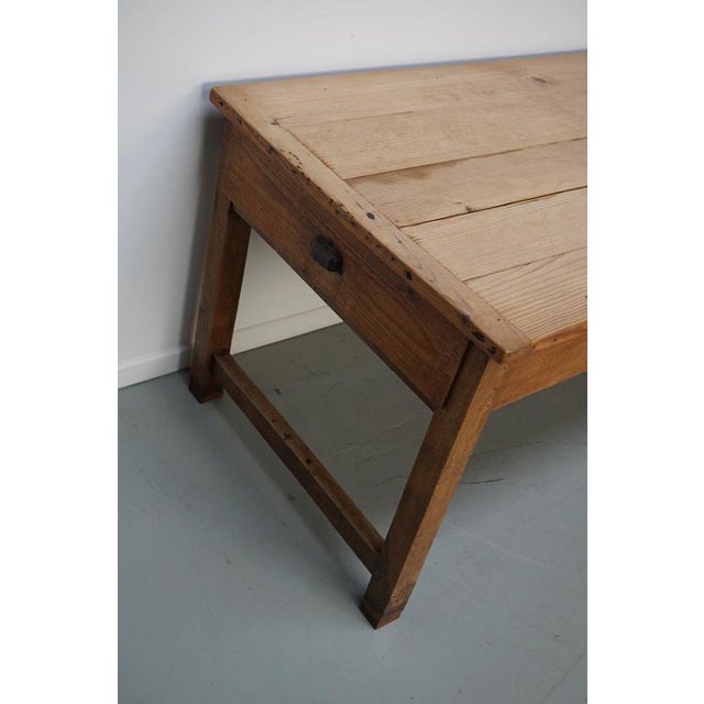 Antique Late 19th Century French Rustic Farmhouse Cherry Wood Dining Table For Sale - Image 15 of 18