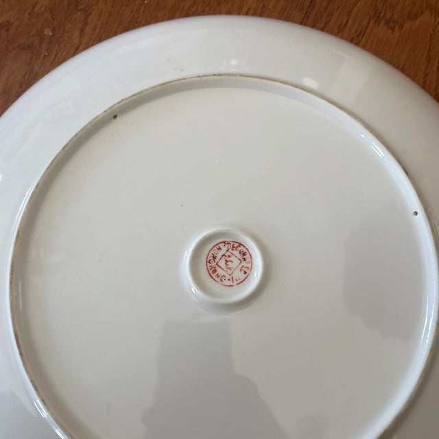 Chinoiserie Rose Medallion Charger Plate Circa 1950 For Sale - Image 3 of 3