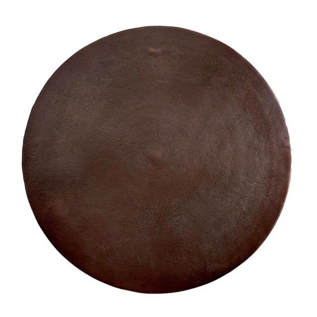 Modern Modern Industrial Copper Bronze Metal Side Table For Sale - Image 3 of 8