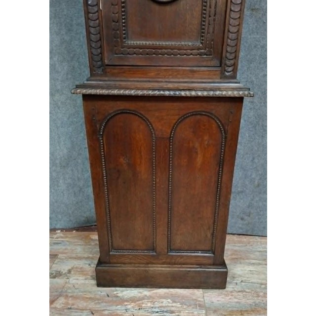 Carved Oak Floor Clock Case, 18th Century For Sale - Image 4 of 9