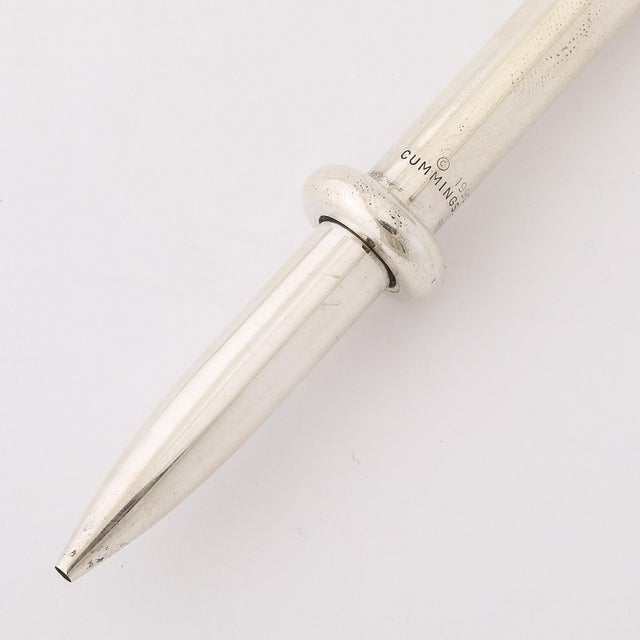 Modern Rare Minimal Sterling Silver Ballpoint Pen, Tiffany & Co Signed Angela Cummings For Sale - Image 3 of 13