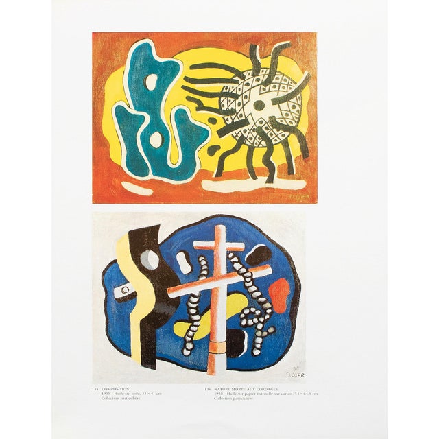 1990s 1990 After F. Leger "Composition" and "Still Life With Ropes", Full-Color Parisian Print For Sale - Image 5 of 11