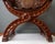 Spanish Colonial Savonarola Chair With Carved Lion Heads and Tooled Leather For Sale - Image 12 of 18