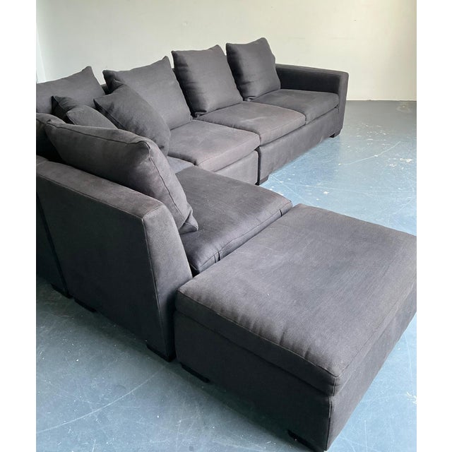 Mid-Century Modern Vintage Ralph Lauren Upholstered Modular Sectional Sofa For Sale - Image 3 of 18