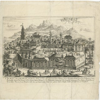 J.C. Haffner, Panoramic View of Isfahan, 1690, Paper For Sale