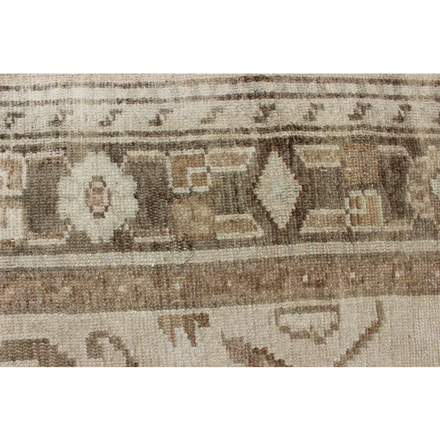 Early 20th Century Large Square Size Vintage Turkish Oushak Rug in Earthy Tones With Medallion For Sale - Image 10 of 12