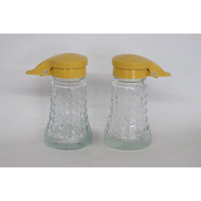 This beautiful Pair of Salt and Pepper Shakers is made of glass with plastic flip-top lids. Both Shakers in this lovely...