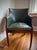 Midcentury Green Leather Club Chair With Nailhead Trim in the Style of Hickory Chair For Sale - Image 12 of 14