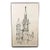 Large Mid Century Church Drawing, Signed For Sale
