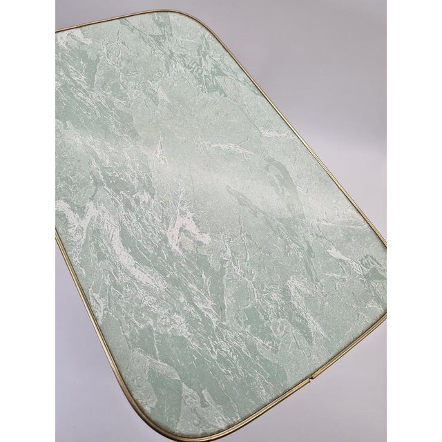 Black Mid-Century Modern Coffee or Side Table with Laminated Top, 1960s For Sale - Image 8 of 10