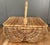 Very large wicker buttocks farmers/harvest or picnic basket with handle and removable lid. Charming farmhouse style and...