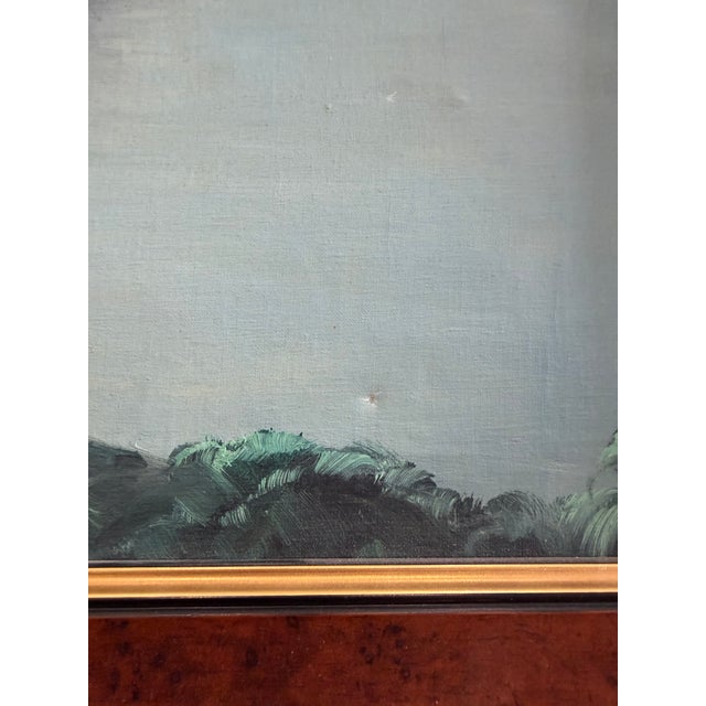 Mid-20th Century Carlo Ciappa “Bay of Naples by Moonlight” Signed Oil on Canvas For Sale - Image 10 of 11