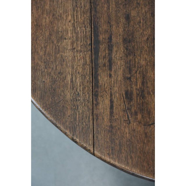 Antique English Oak Gateleg Table, 18th Century For Sale - Image 13 of 18