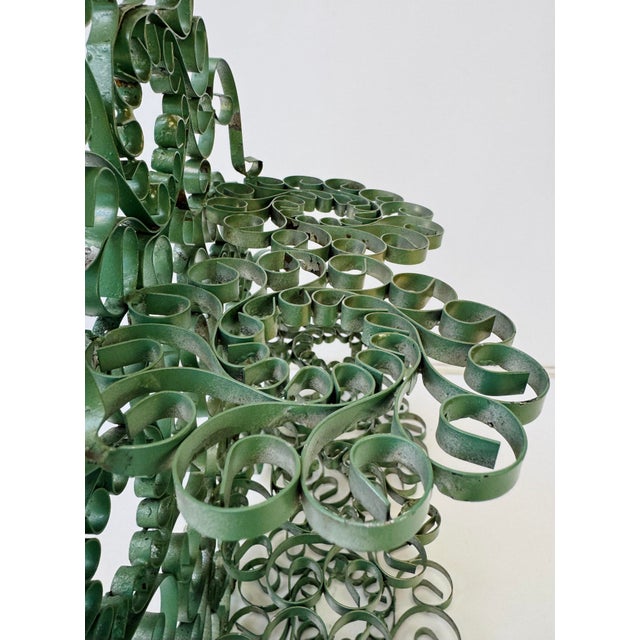 Metal Vintage Green Scrollwork Metal Tiered Display Stand For Sale - Image 7 of 9