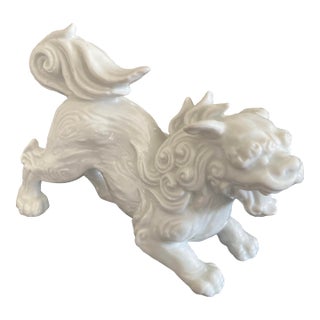 Vintage Blanc De Chin Foo Dog Statue For Sale