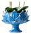 Italian Majolica Artichoke Pedestal Bowl, Mediterranean Blue For Sale