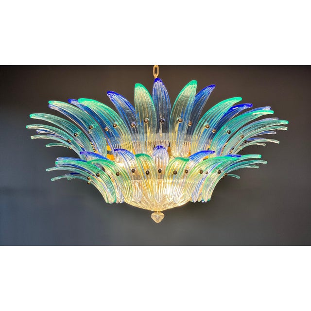 Murano Palmette Chandelier, 1990s For Sale - Image 14 of 18