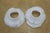 Glass Antique Frosted Satin Glass Rose Flower Chandelier Lamp Shades 4" - Set of 2 For Sale - Image 7 of 9