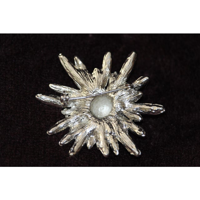 Edelweiss Flower Brooch, 1990s For Sale - Image 6 of 7