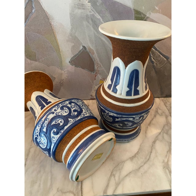 1990s 1990s Maitland Smith Blue and White Chinoiserie Vases, a Pair For Sale - Image 5 of 7