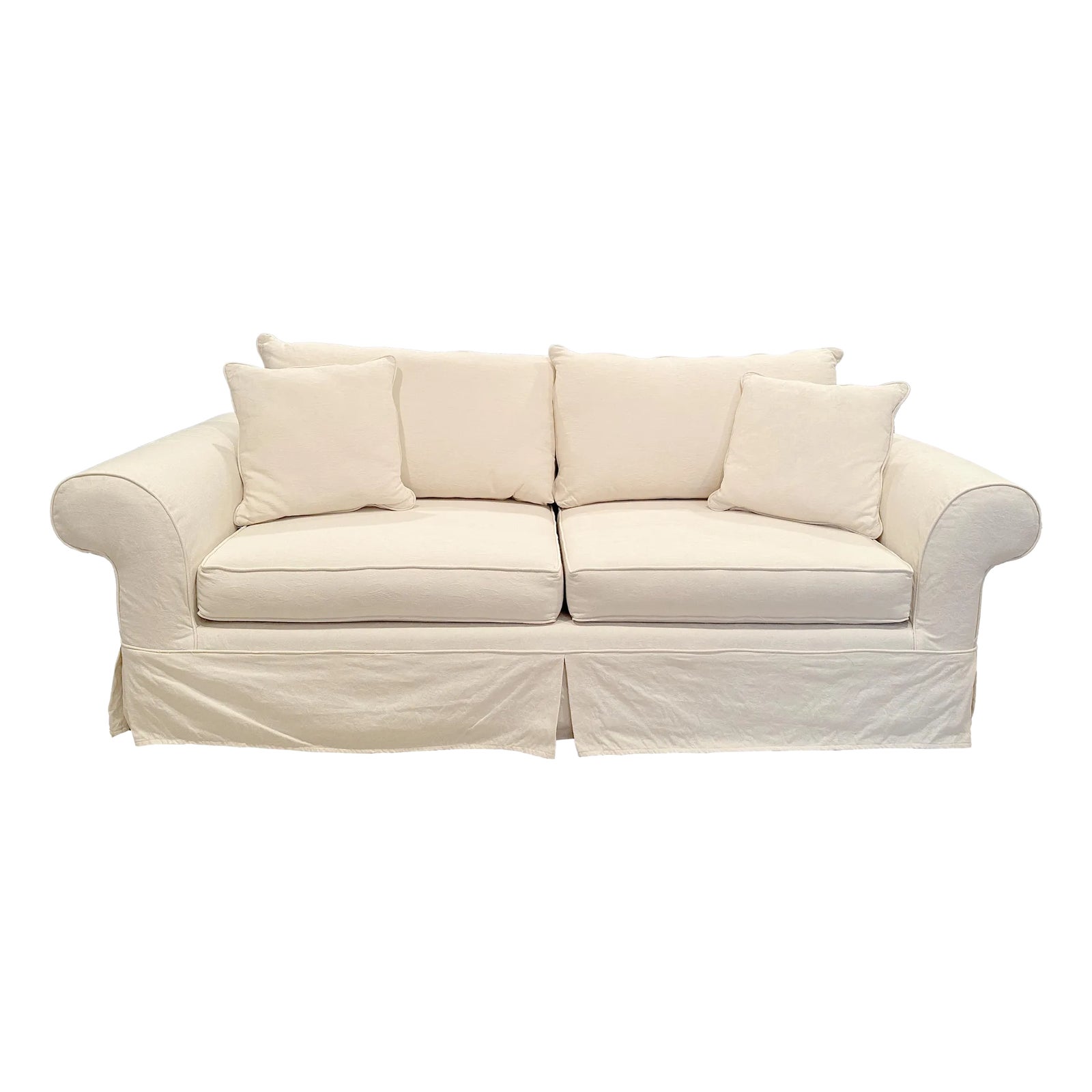 ケ*ン様 90s vintage armchair sofa 1990s Vintage Room and Board White Floral Jacquard Roll