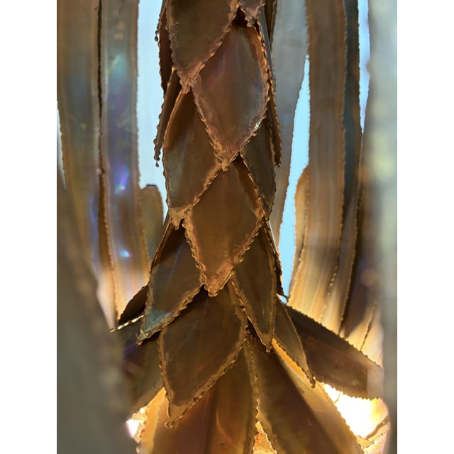 Brass Palm Tree Floor Lamp by Maison Jansen, 1970s For Sale - Image 12 of 14