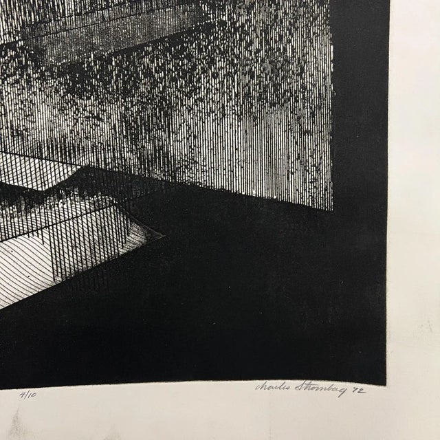 1972 Charles Stromberg Wood Block Print Wave Action #6 For Sale - Image 4 of 9