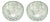 Mid-Century Modern White Iron and Glass Flush Mounts from Limburg, Germany, 1960s, Set of 2 For Sale