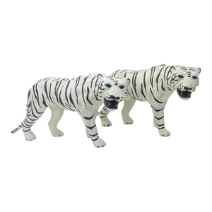 Vintage Leather White Tigers a Pair