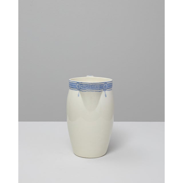 20th Century Belgian Blue Chinoiserie Ceramic Pitcher For Sale - Image 10 of 18