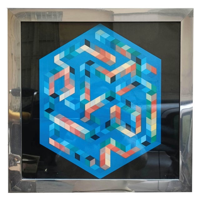 1970s Victor Vasarely, BABEL 3, 1970, Silkscreen For Sale - Image 5 of 5