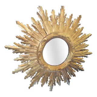 Gilt Sun Wall Mirror, 1970s For Sale