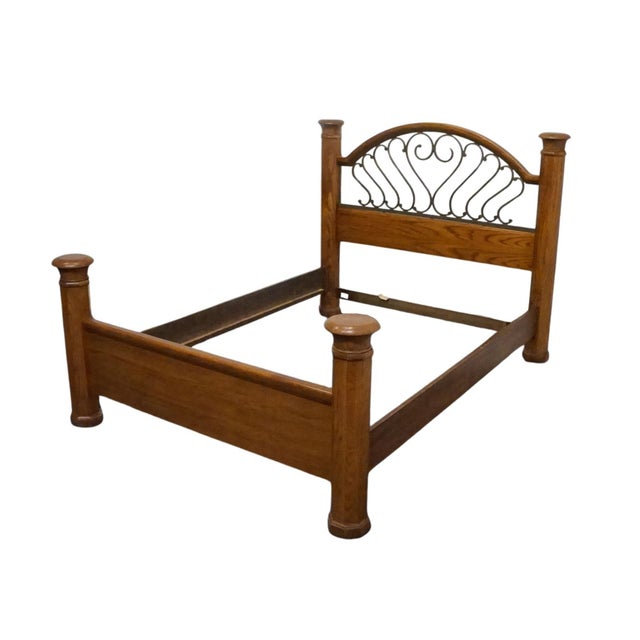Thomasville Furniture Renaissance Collection Solid Oak Adjustable King / Queen Size Canopy Bed 34511-475 For Sale - Image 14 of 18