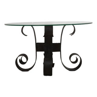 Mid 20th Century France Black Iron Coffee Table For Sale