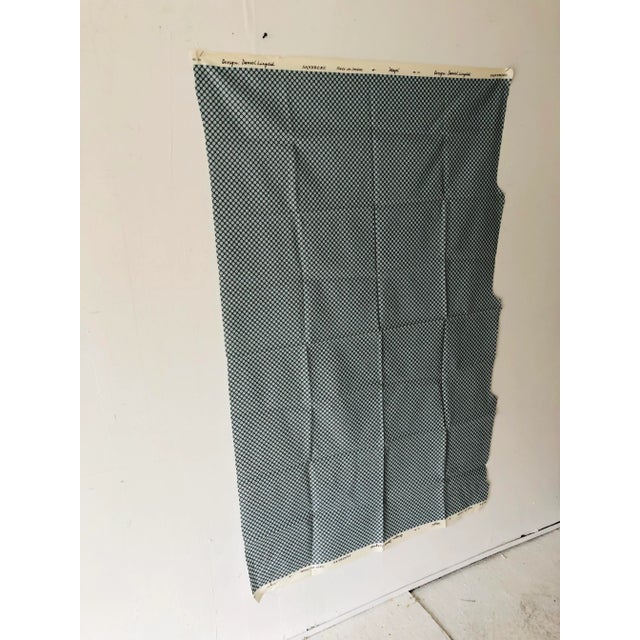 Vintage Sandberg Made in Sweden Maja Blue & Brown Fabric 39” X 60” For Sale - Image 4 of 7