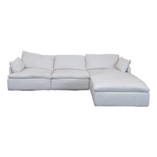 Restoration Hardware Cloud Modern Sectional Sofa With Chaise For Sale