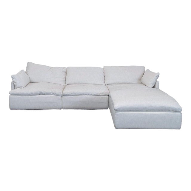 Restoration Hardware Cloud Modern Sectional Sofa With Chaise For Sale
