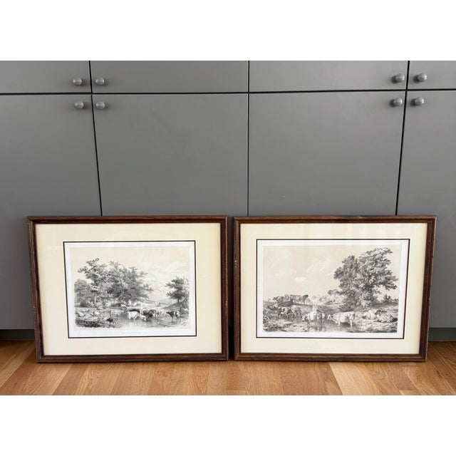 Framed Thomas Sidney Cooper Tinted Lithograph For Sale - Image 9 of 11