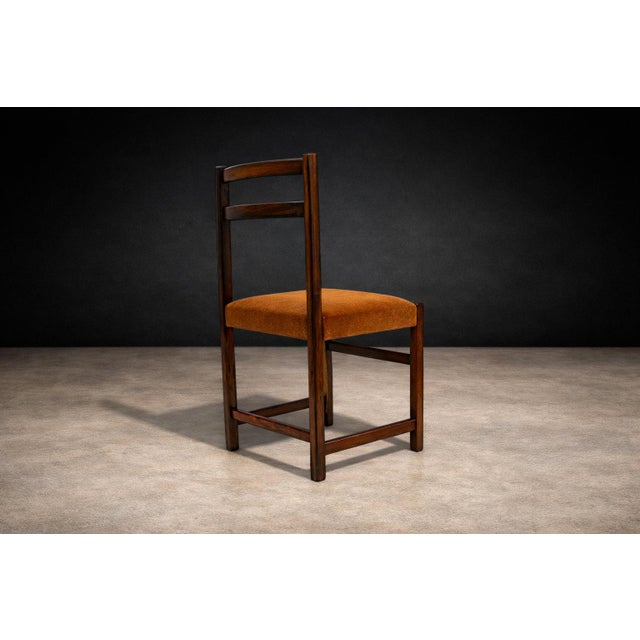 Monumental Set of Twelve Brazilian Modern Rosewood Dining Chairs by Celina With Saddle Mohair Upholstery, Brazil, 1960s For Sale - Image 13 of 14