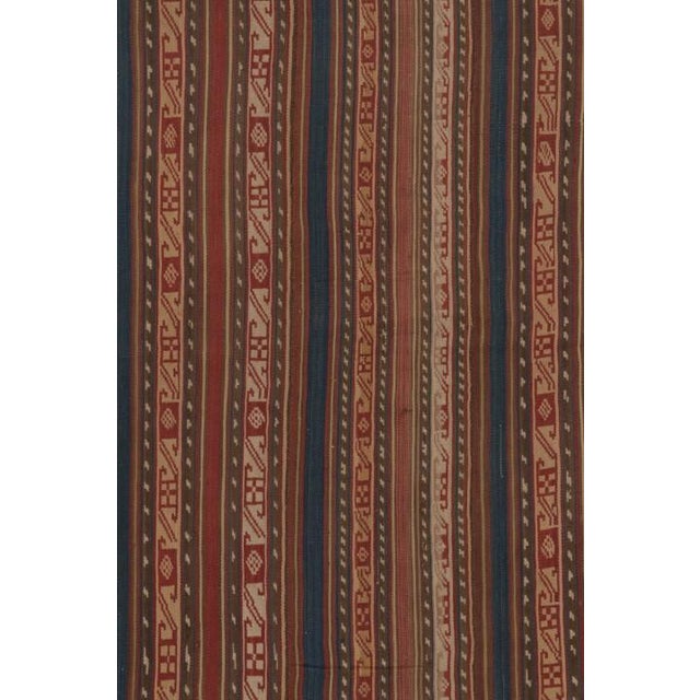 Vintage Persian Kilim Runner, Intricate Geometric Stripes - Rug & Kilim For Sale In New York - Image 6 of 9