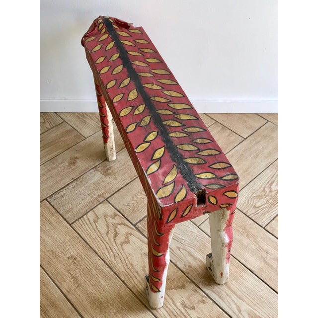 1970s Folk Art Hand Crafted Wooden Cat Side Table Chairish