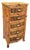 Vintage Split Bamboo Five-Drawer Chest For Sale