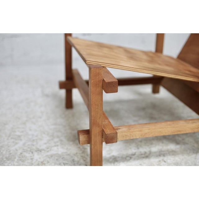 Tan Armchair in the style of Gerrit Rietveld, 1970s For Sale - Image 8 of 18