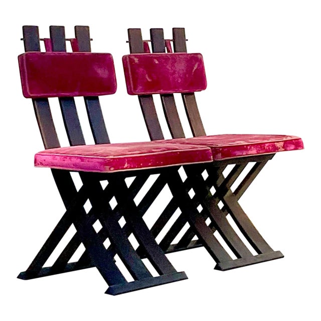 Vintage Mid-Century Modern Harvey Probber for Lord and Taylor Moorish Chairs - Set of 2 For Sale