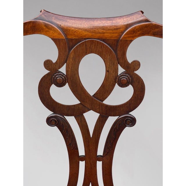 Antique George III Mahogany Chippendale Armchair, 1780 For Sale - Image 6 of 10