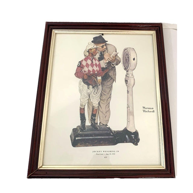 Norman Rockwell “Jockey Weighing In” –Saturday Evening Post Cover, June 28, 1958 Excellent Condition, Framed, Ready to...