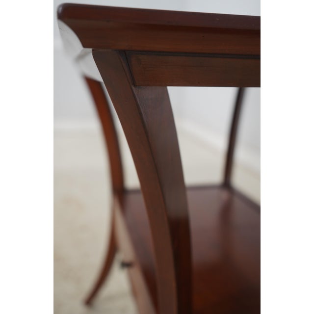Pair Grange French Splay Legs Cherry Nightstand Tables For Sale - Image 10 of 18