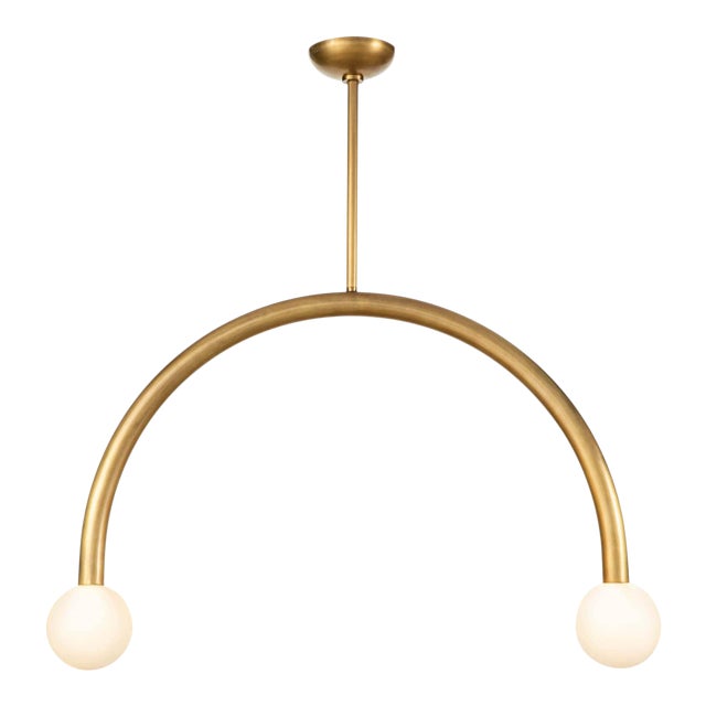 Regina Andrew Happy Steel Pendant, Large, Natural Brass For Sale