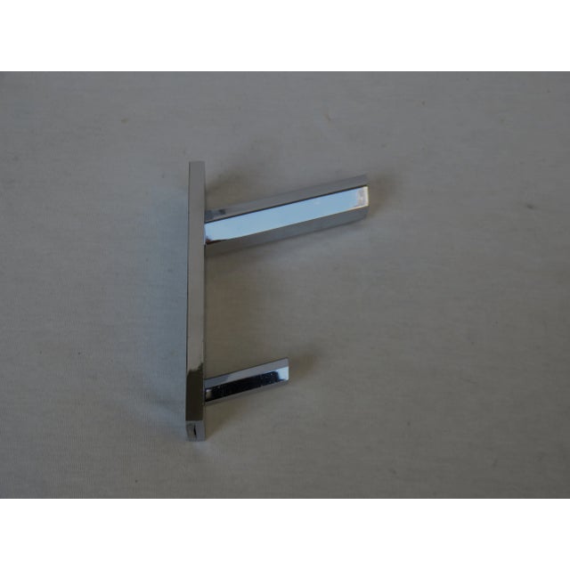 1930s Vintage Art Deco Chrome Hanging Hooks, Set of 7 For Sale - Image 5 of 12